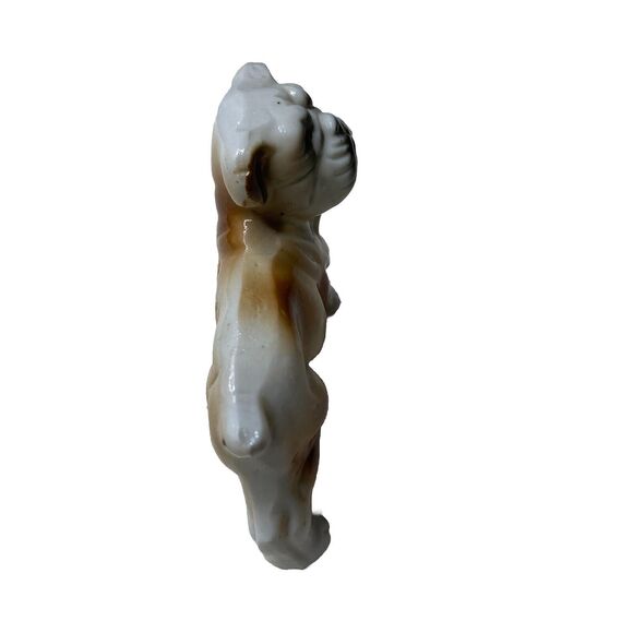 Bulldog Ceramic Porcelain Figurine JAPAN Puppy Dog Collectible 3" Long - Picture 5 of 6